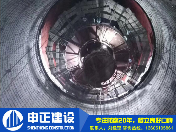 185米煙囪內(nèi)壁貼?；沾纱u